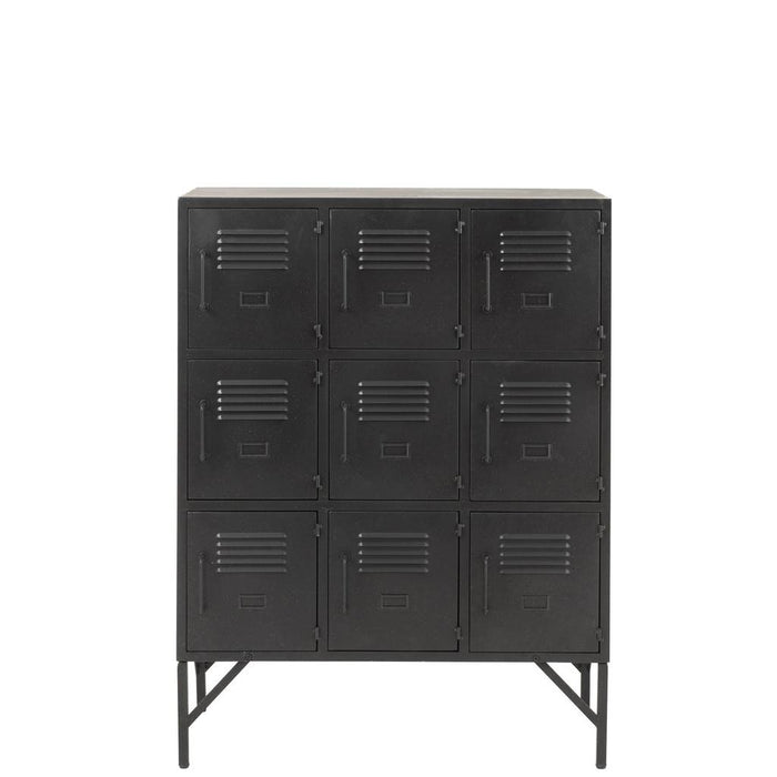 Opbergkast Zwart Paint 41x86 cm-Opbergkasten-J-Line