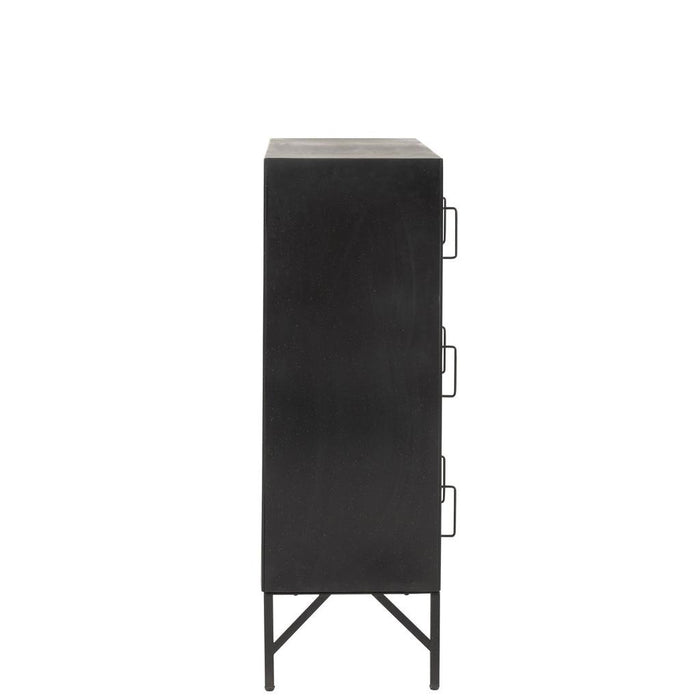 Opbergkast Zwart Paint 41x86 cm-Opbergkasten-J-Line