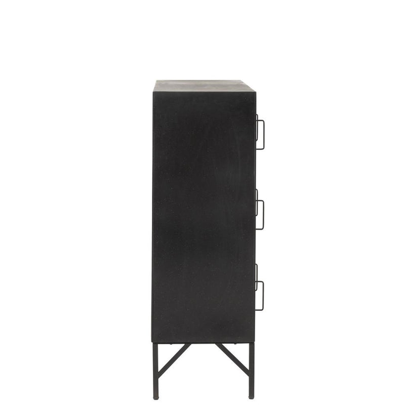 Opbergkast Zwart Paint 41x86 cm-Opbergkasten-J-Line