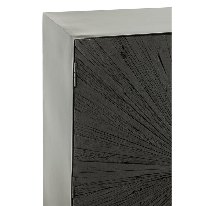 Opbergkast Zwart Recycled hout 40x90 cm-Opbergkasten-J-Line