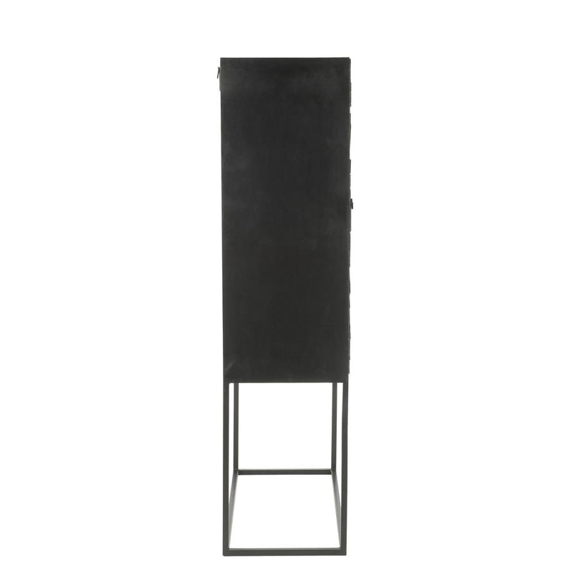 Opbergkast Zwart Recycled hout 40x90 cm-Opbergkasten-J-Line