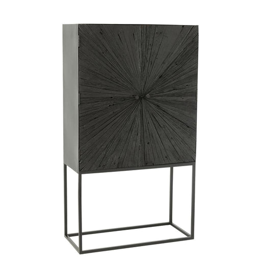 Opbergkast Zwart Recycled hout 40x90 cm-Opbergkasten-J-Line