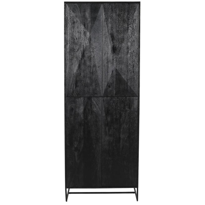 Opbergkasten Opbergkast Onyx Kast Zwart 4 Drs-Opbergkasten-PTMD