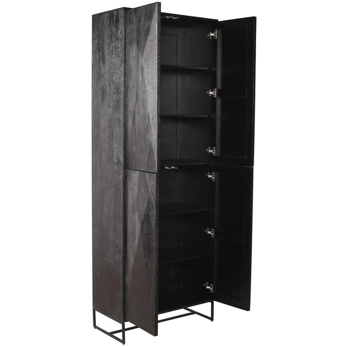Opbergkasten Opbergkast Onyx Kast Zwart 4 Drs-Opbergkasten-PTMD