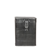 Opbergkist Antiek Zwart Metaal L 15x16x19 cm-Opbergdozen en manden-LABEL51