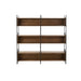 Opbergrek Gerecycled Hout Metaal Naturel Zwart 200x40x200 cm-Boekenkasten-J-Line