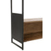 Opbergrek Gerecycled Hout Metaal Naturel Zwart 200x40x200 cm-Boekenkasten-J-Line