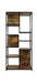 Open Vakkenkast Levels-78x35x178-Naturel/Zwart-Mango/Metaal-Vakkenkasten-HSM Collection
