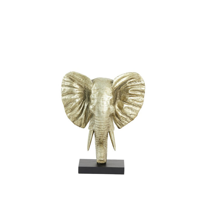 Ornament op voet 30x15x35,5 cm OLIFANT licht goud-Light & Living