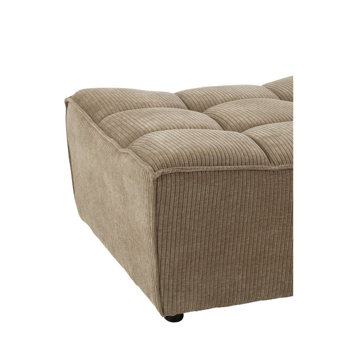 Ottoman Grid Poplar Hout | Foam Dark Taupe-Hockers-J-Line