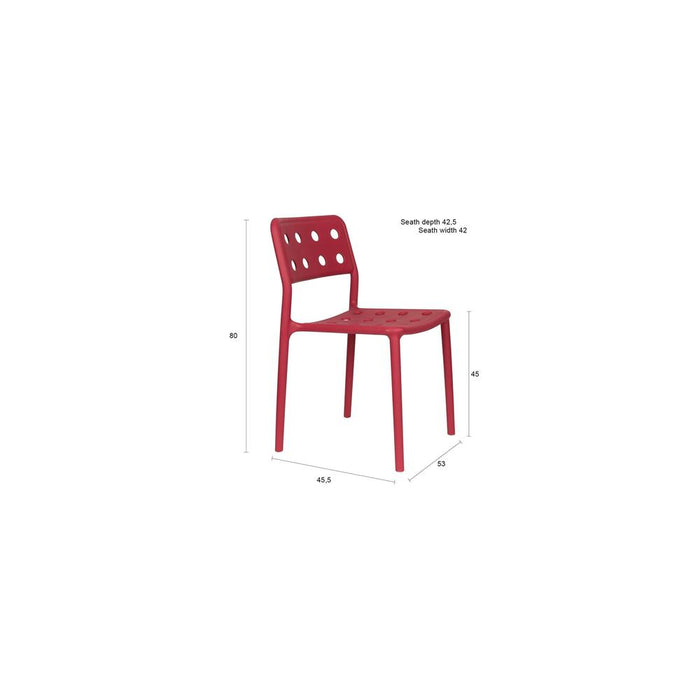 Outdoor Chair Serra Red-Eetkamerstoelen-Creating Home