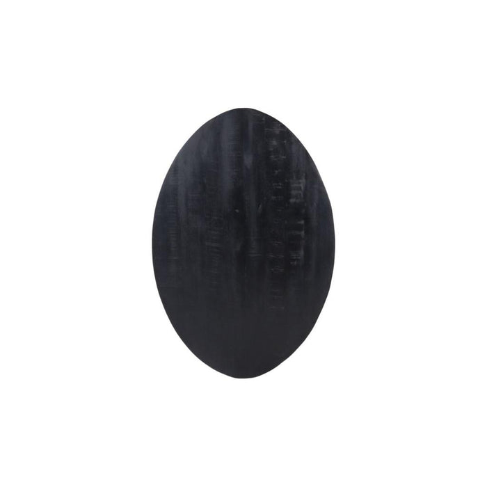 Ovaal salontafelblad - 120x80x4,5 - Zwart - Mangohout-Ovale tafelbladen-HSM Collection