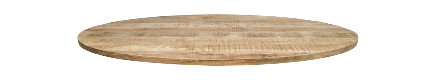 Ovaal tafelblad - 200x100x4 - Naturel - Mangohout-Ovale tafelbladen-HSM Collection