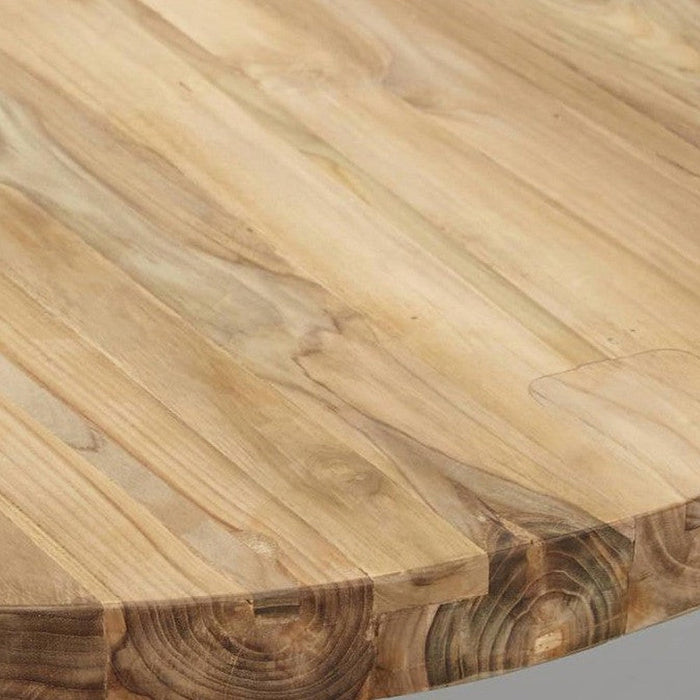 Ovaal tafelblad - 240x120x4 - Naturel - Teak-Ovale tafelbladen-HSM Collection