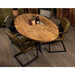 Ovaal tafelblad - 240x120x4 - Naturel - Teak-Ovale tafelbladen-HSM Collection