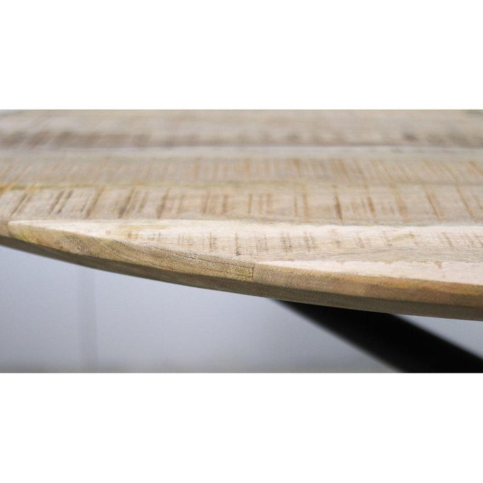 Ovaal tafelblad Bern - 180x100x3,5 - Naturel - Mangohout-Ovale tafelbladen-HSM Collection