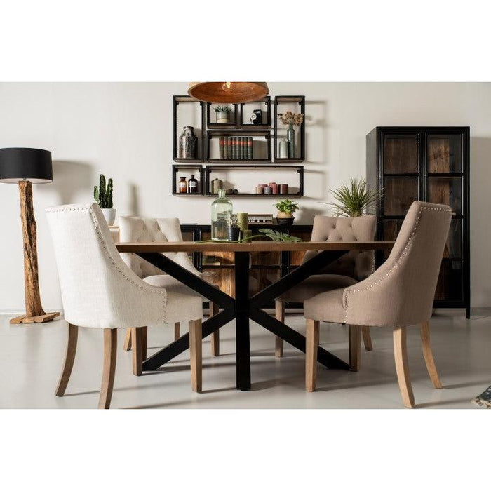 Ovaal tafelblad Oakland - 240x120x3,5 - Naturel - Mangohout-Ovale tafelbladen-HSM Collection