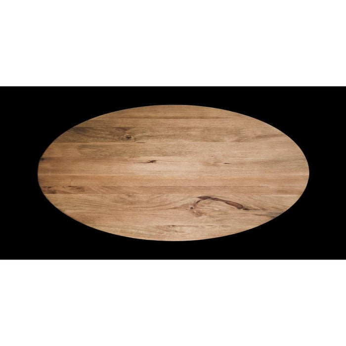 Ovaal tafelblad Oakland - 240x120x3,5 - Naturel - Mangohout-Ovale tafelbladen-HSM Collection