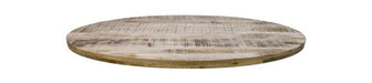 Ovaal tafelblad Portland - 220x110x5 - Naturel - Mangohout-Ovale tafelbladen-HSM Collection