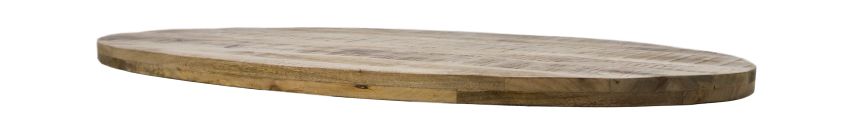 Ovaal tafelblad Portland - 220x110x5 - Naturel - Mangohout-Ovale tafelbladen-HSM Collection