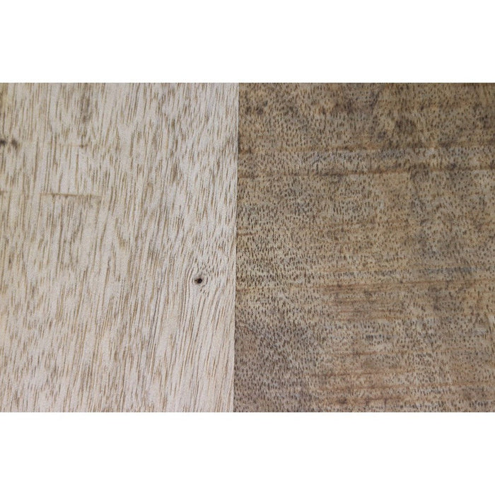 Ovale eettafel Bern - 180x100x76 - Naturel/zwart - Mangohout/ijzer-Eettafels-HSM Collection