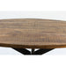 Ovale eettafel Melbourne - 220x110x76 - Naturel - Mangohout/ijzer-Eettafels-HSM Collection