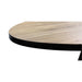 Ovale eettafel Milano - 220x110x76 - Naturel/zwart - Acaciahout/ijzer-Eettafels-HSM Collection