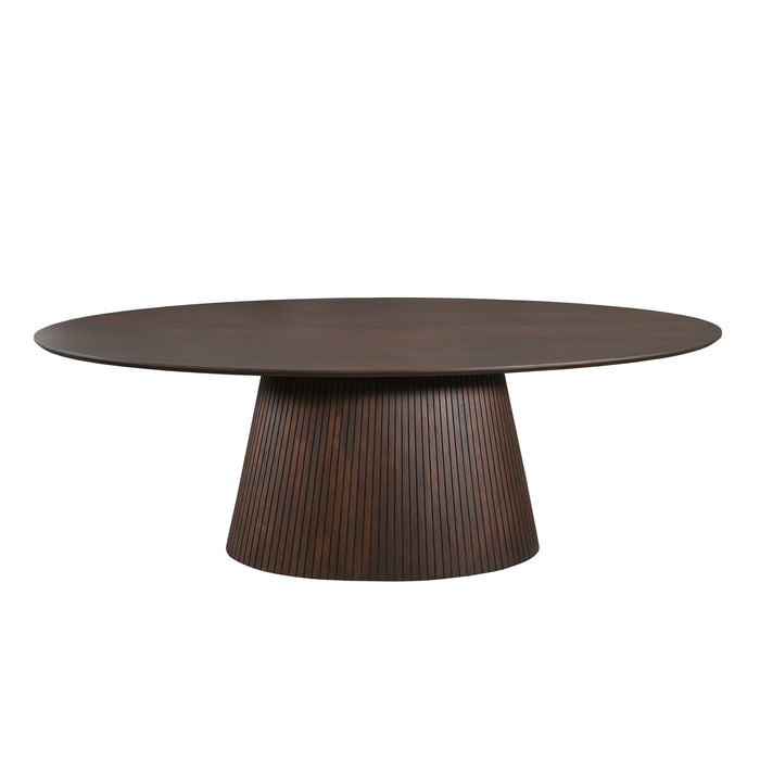 Ovale eettafel Solana Bruin Mangohout 240 cm