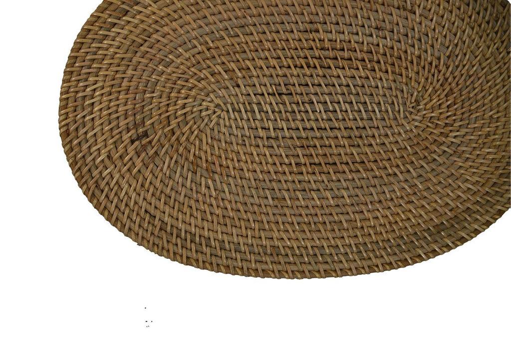 Ovale placemat - 45x30x2 - Rotan - Naturel - Set van 4-Keukenaccessoire-HSM Collection