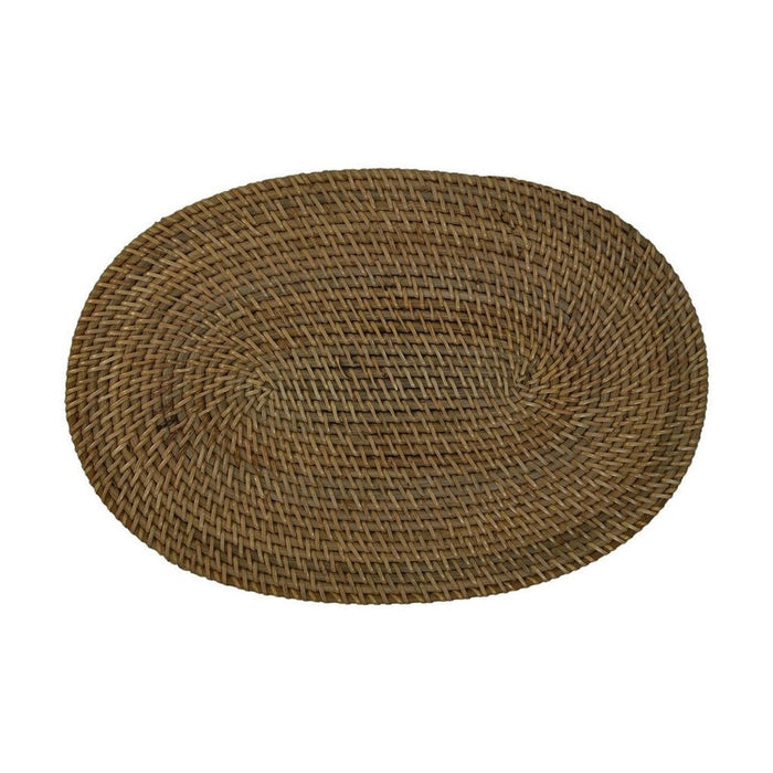 Ovale placemat - 45x30x2 - Rotan - Naturel - Set van 4-Keukenaccessoire-HSM Collection