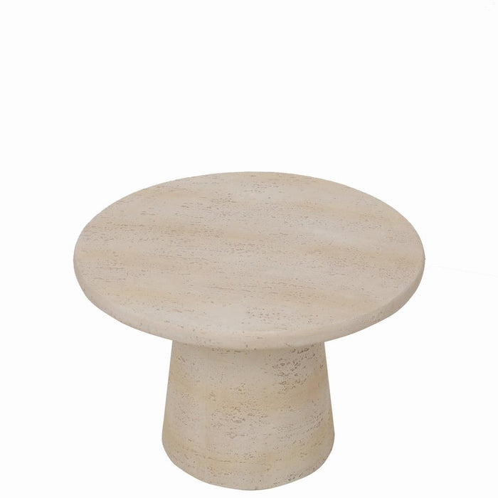 PTMD Adwin Crème Mgo Mix Coffeetable Travertine Uitstraling l-Salontafels-PTMD
