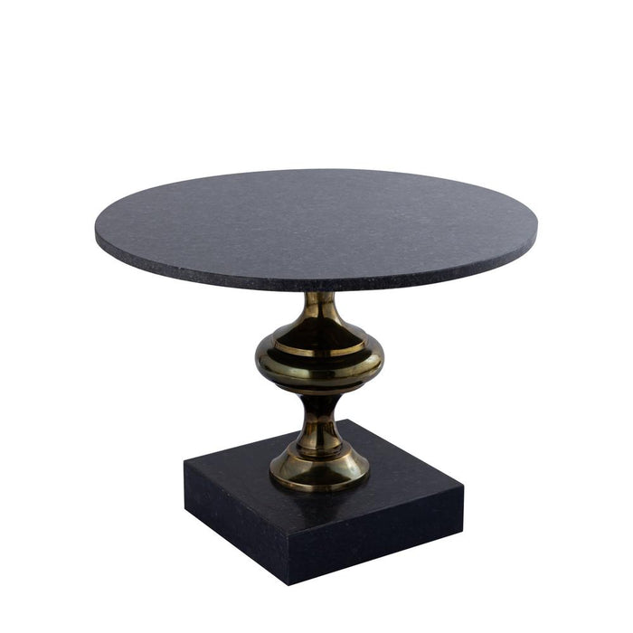 PTMD Alano Zwart Marmer Salontafel Aluminium Goud Tafel Poot-Salontafels-PTMD