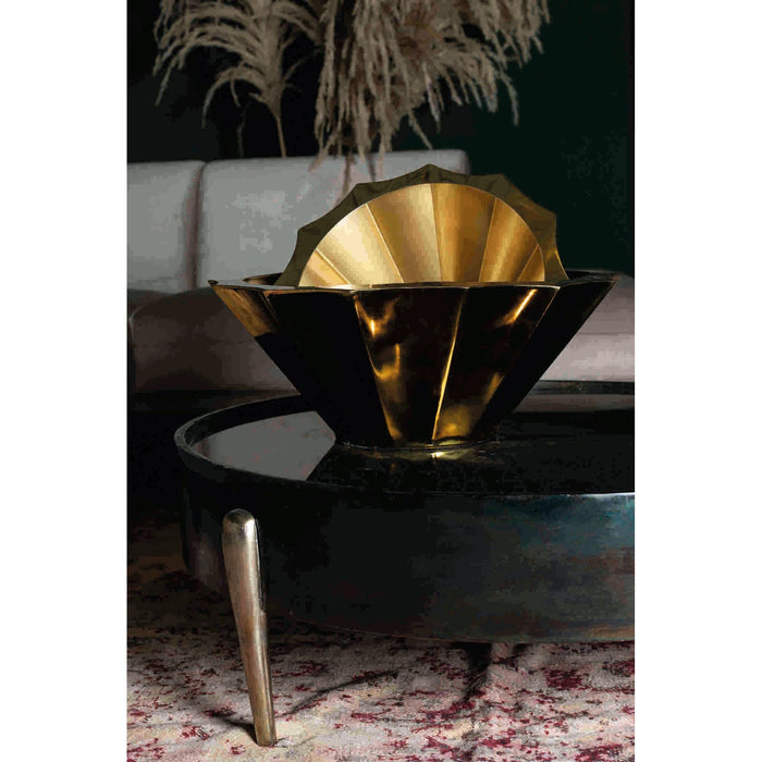 PTMD Aluminium Oxidised Zwart Salontafel Rond-Salontafels-PTMD