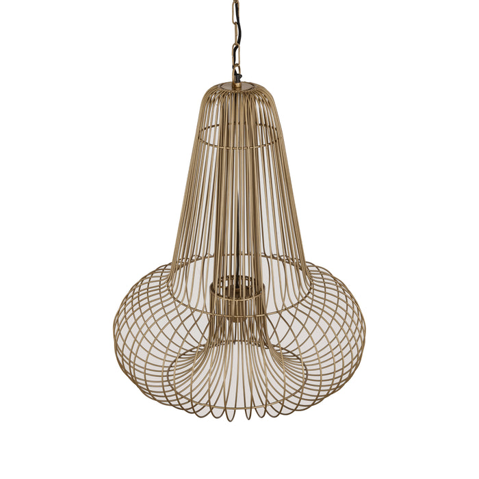 PTMD Aluminiumesi Antiek Messing Ijzer Wired Hangend Lamp-Hanglampen-PTMD