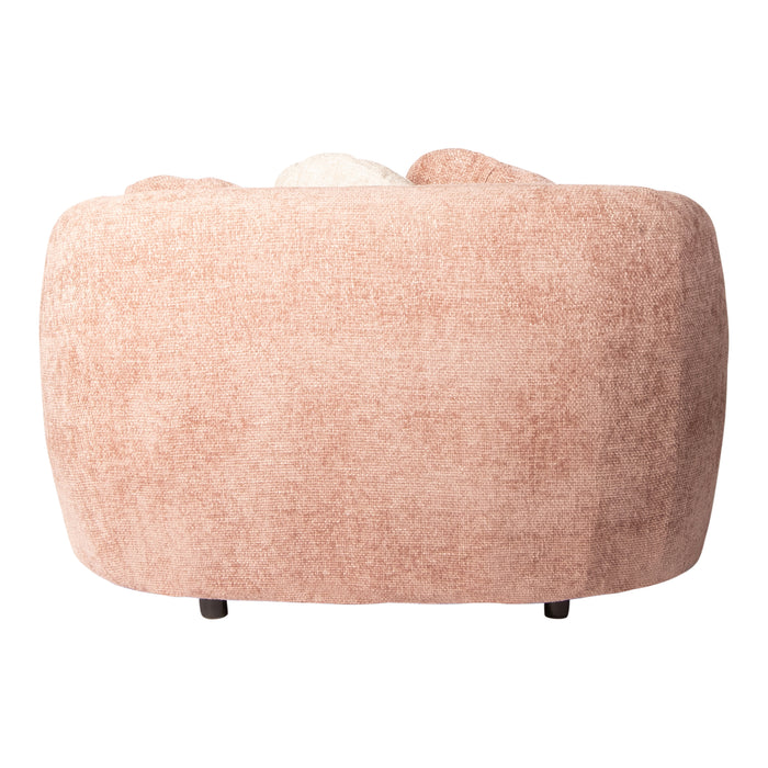 PTMD Aphrodite Roze Loveseat Pootacy 14 Flamingo Stof-Fauteuils-PTMD