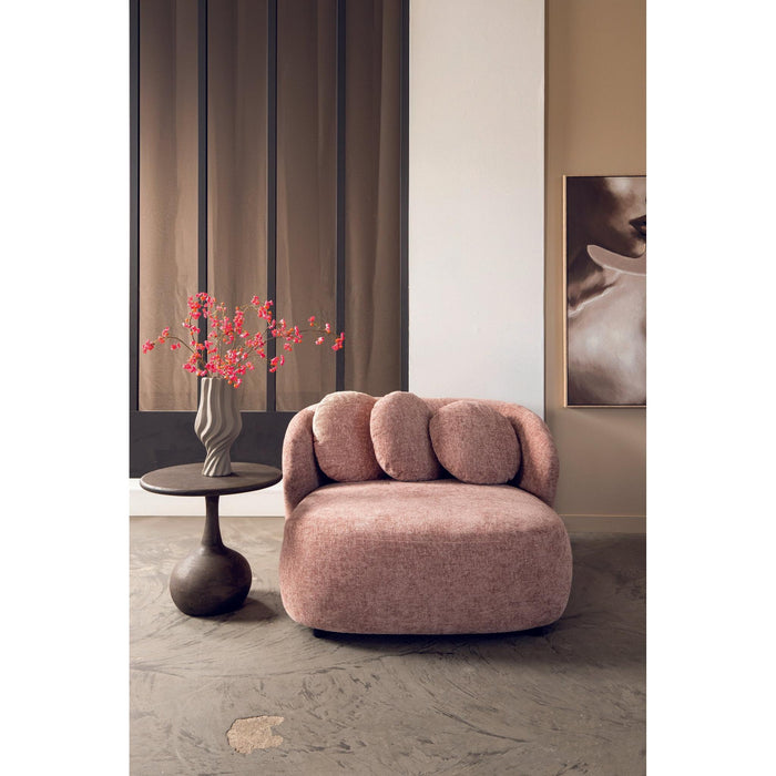 PTMD Aphrodite Roze Loveseat Pootacy 14 Flamingo Stof-Fauteuils-PTMD