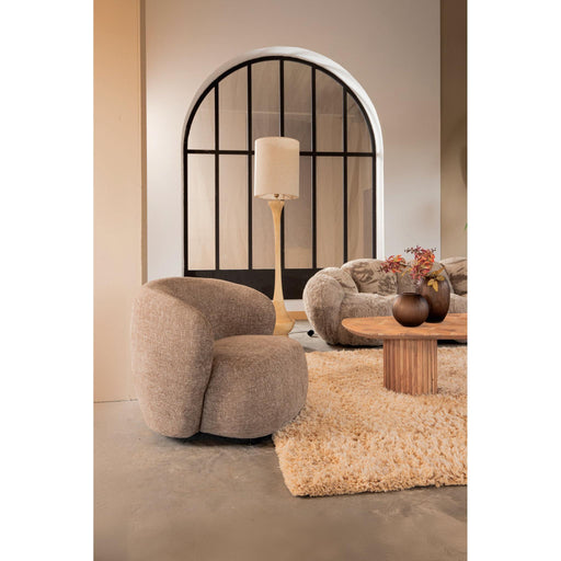 PTMD Aphrodite Taupe Fauteuil Pootacy 3 Mink Stof-Fauteuils-PTMD