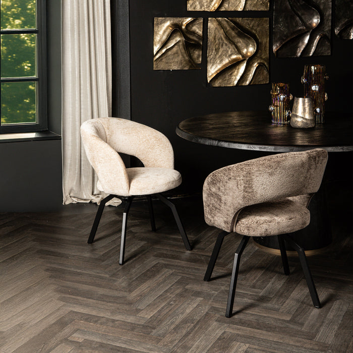 PTMD Aranea Eetkamerstoel Mocca Symphony 6-Eetkamerstoelen-PTMD