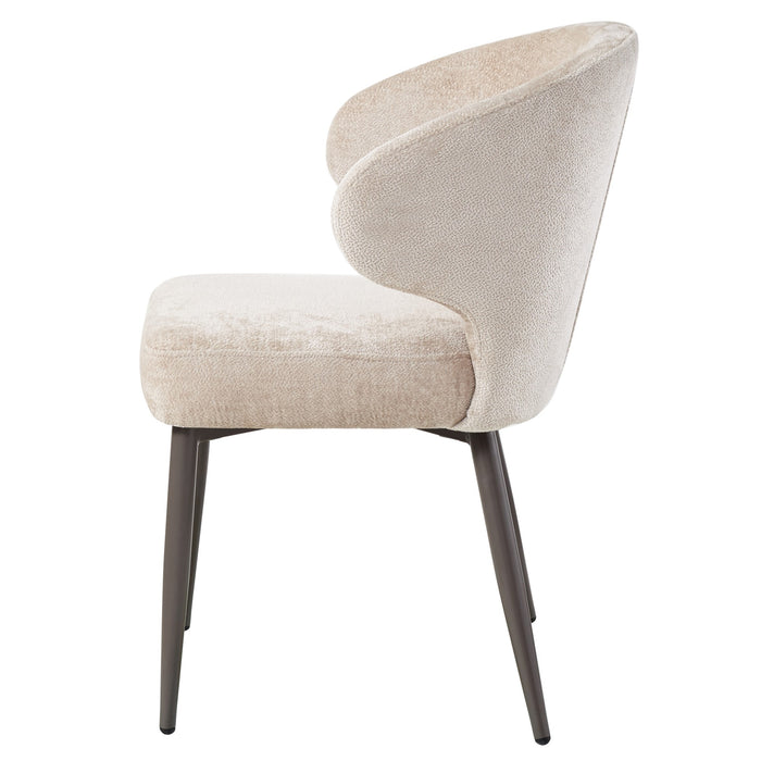 PTMD Ares Beige Eetkamerstoel Aphrodite 3 Clay Poot-Eetkamerstoelen-PTMD
