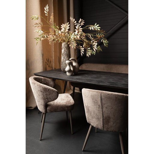 PTMD Ares Mocca Eetkamerstoel Aphrodite 7 Clay Poot-Eetkamerstoelen-PTMD