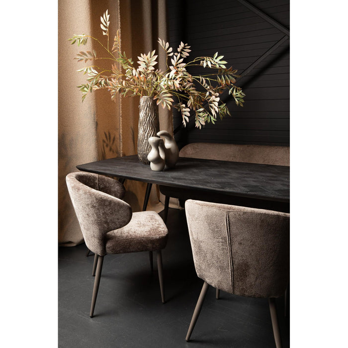 PTMD Ares Mocca Eetkamerstoel Aphrodite 7 Clay Poot-Eetkamerstoelen-PTMD