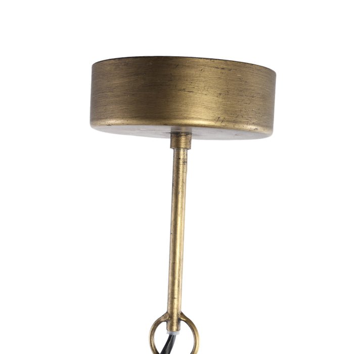 PTMD Arix Goud Metaal Hangend Lamp Rond Laaged Shade-Hanglampen-PTMD