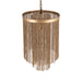 PTMD Brenton Goud Ijzer Chains Rond Hangend Lamp l-Hanglampen-PTMD