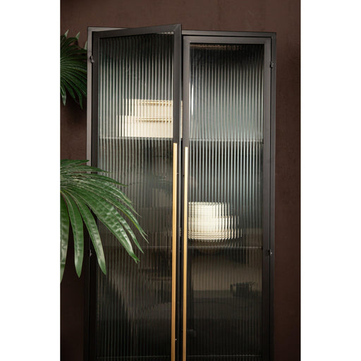 PTMD Caeleen Kast Zwart And Goud-Kasten-PTMD