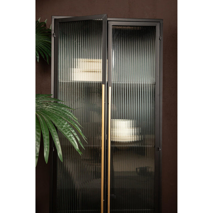 PTMD Caeleen Kast Zwart And Goud-Kasten-PTMD