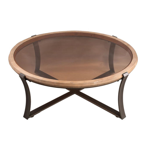 PTMD Cami Natuurlijk Fir Hout Coffeetable Bended Frame l-Salontafels-PTMD