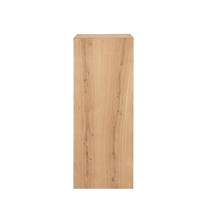 PTMD Chevar Natuurlijk Oak Hout Pedestal sv2-Bijzettafels-PTMD