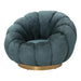 PTMD Daisy Fauteuil Teal Euphoria 13 Goud Base-Fauteuils-PTMD
