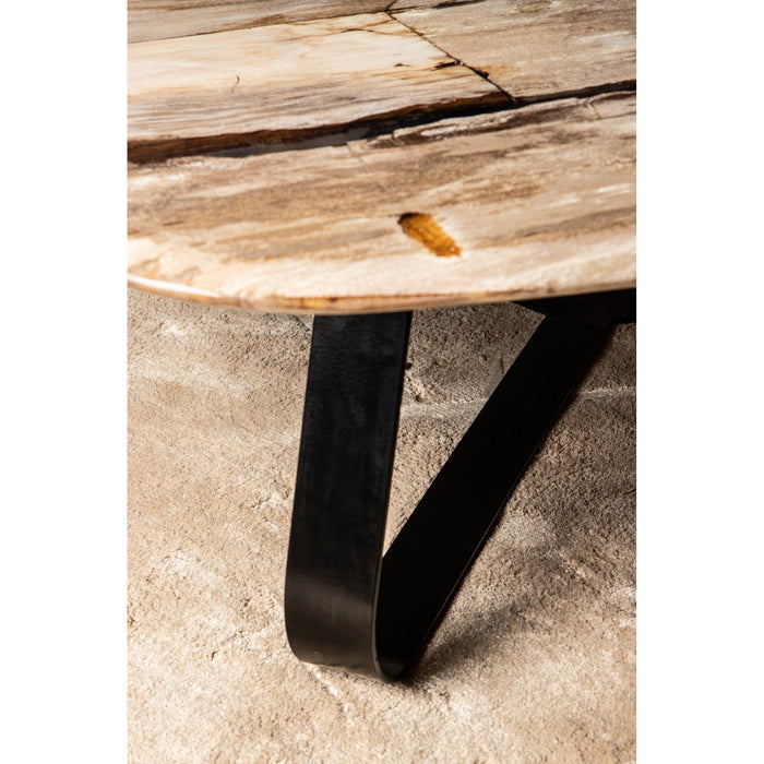 PTMD Deeba Coffeetable Versteend Hout 130-Salontafels-PTMD