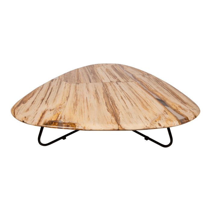 PTMD Deeba Coffeetable Versteend Hout 130-Salontafels-PTMD